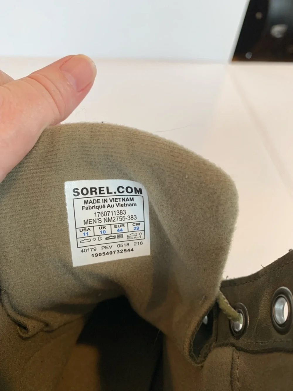 Sorel Cheyanne II Men’s Size 11 Insulated Waterproof Winter Boots Nori Black